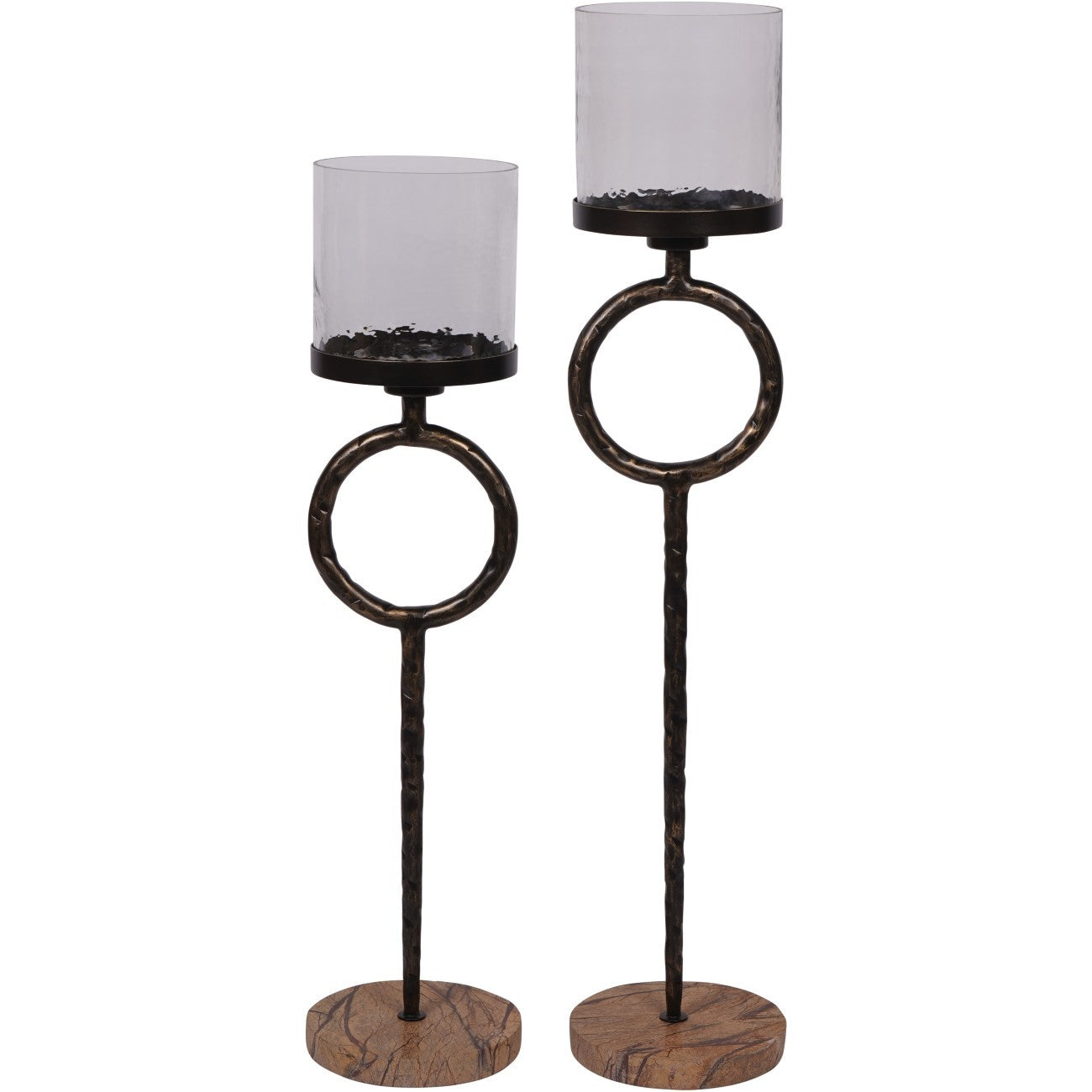 Rutland Pillar Floor Hurricane Candle Holder | Large